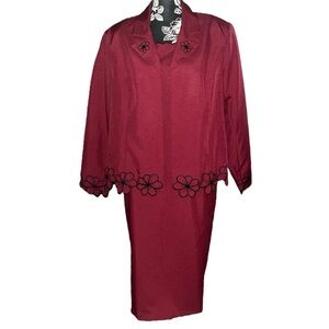 Vintage R & M Richard’s 2 Piece Maroon Dress Suit